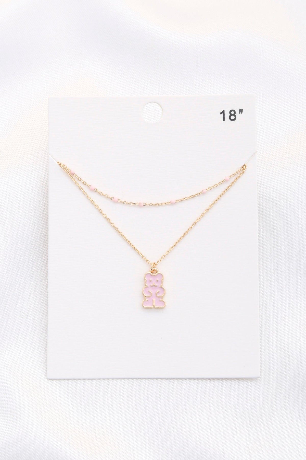 2lyd Teddy Bear Pendant Necklace With Color - Boutique Fashionistah