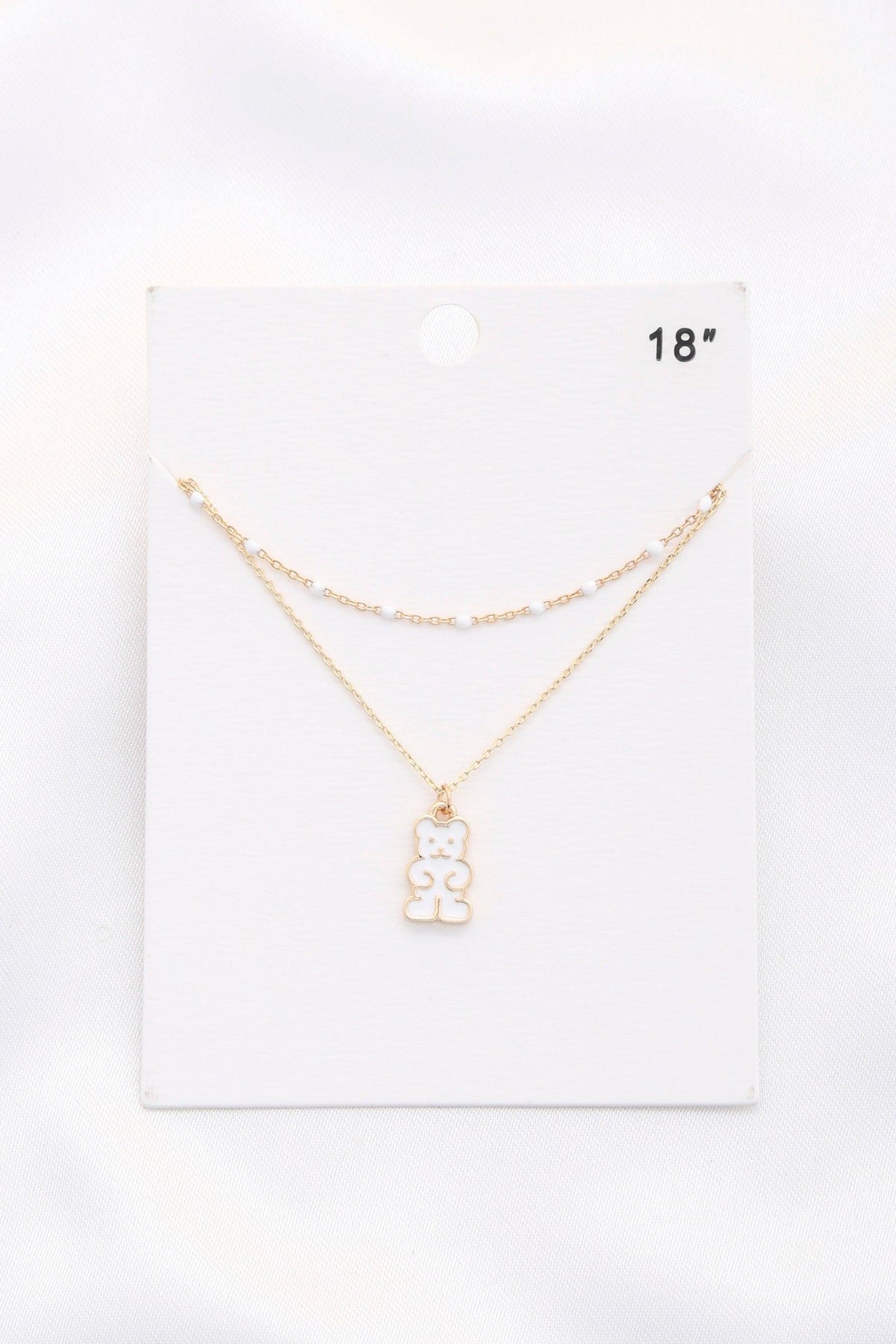 2lyd Teddy Bear Pendant Necklace With Color - Boutique Fashionistah